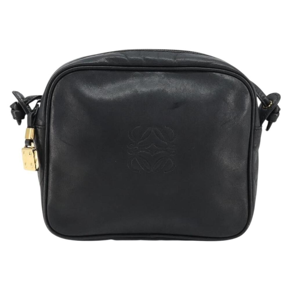 Loewe Leather Shoulder Bag Black